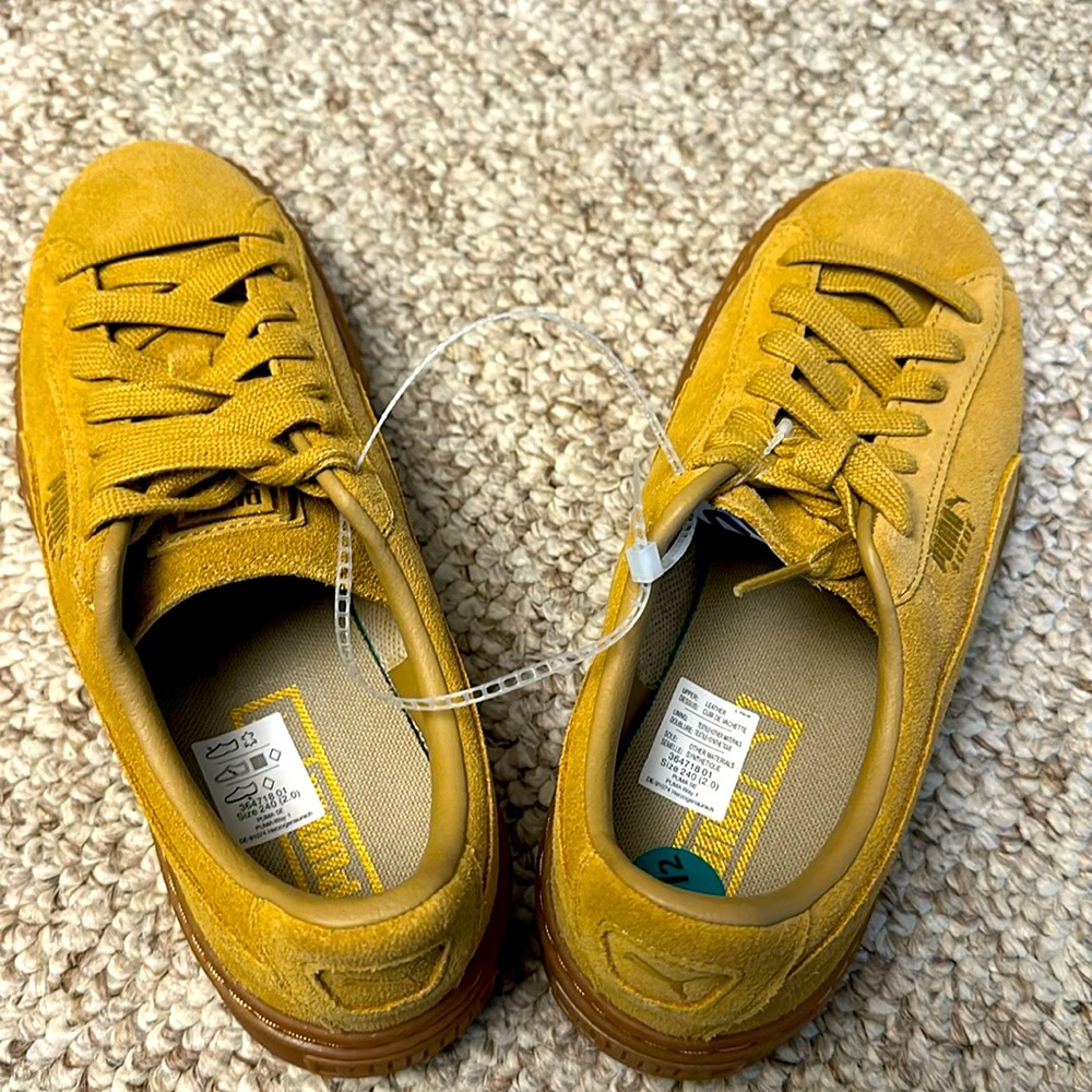 Brown suede Puma sneakers